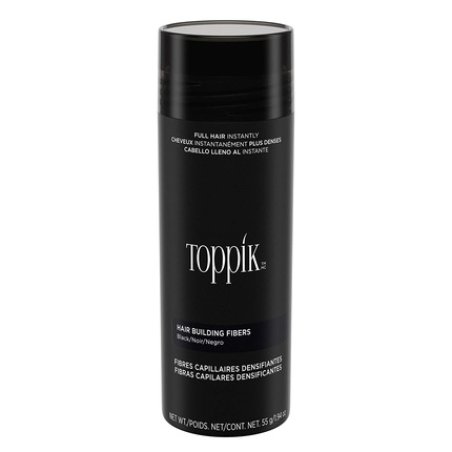 Toppik Hair Fibers 55g Black Natural Keratin Fibers for Fuller Looking Hair