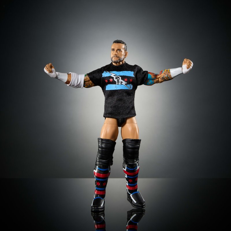 WWE Elite CM Punk Action Figure, Series 115 6-inch Collectible with Articulation & Accessories
