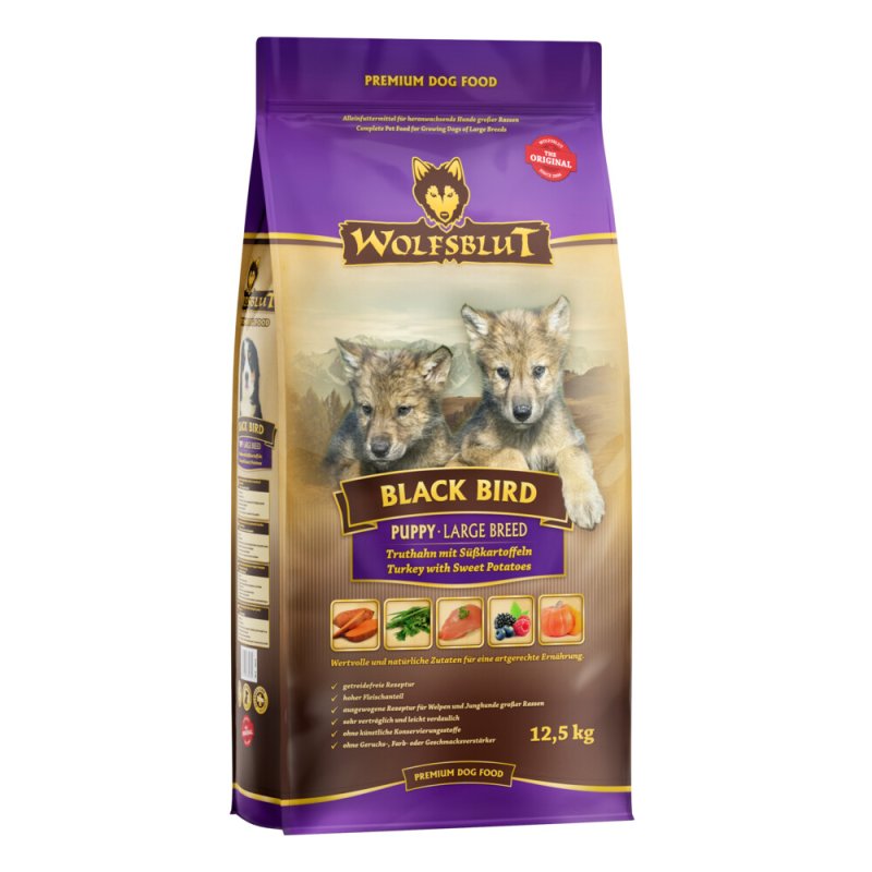 Wolfsblut - black bird Large breed puppy 12,5kg