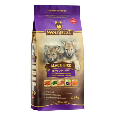 Wolfsblut - black bird Large breed puppy 12,5kg