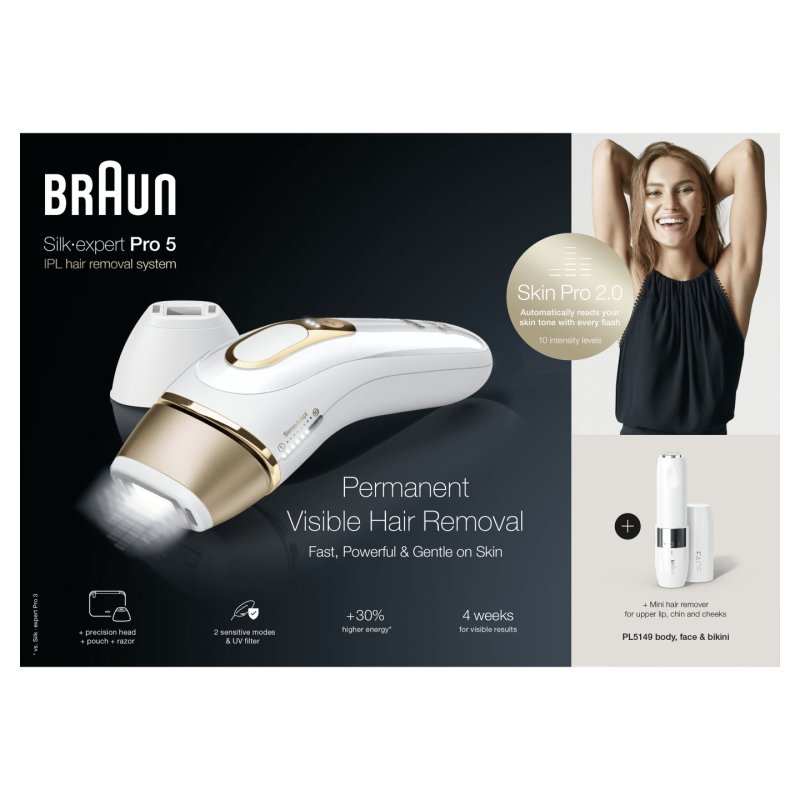 Braun Silk-expert Pro Silk·expert Pro 5 PL5149 Intense pulsed light (IPL) Gold, White