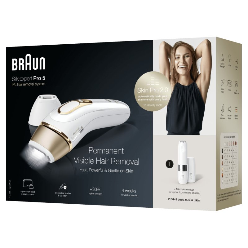 Braun Silk-expert Pro Silk·expert Pro 5 PL5149 Intense pulsed light (IPL) Gold, White