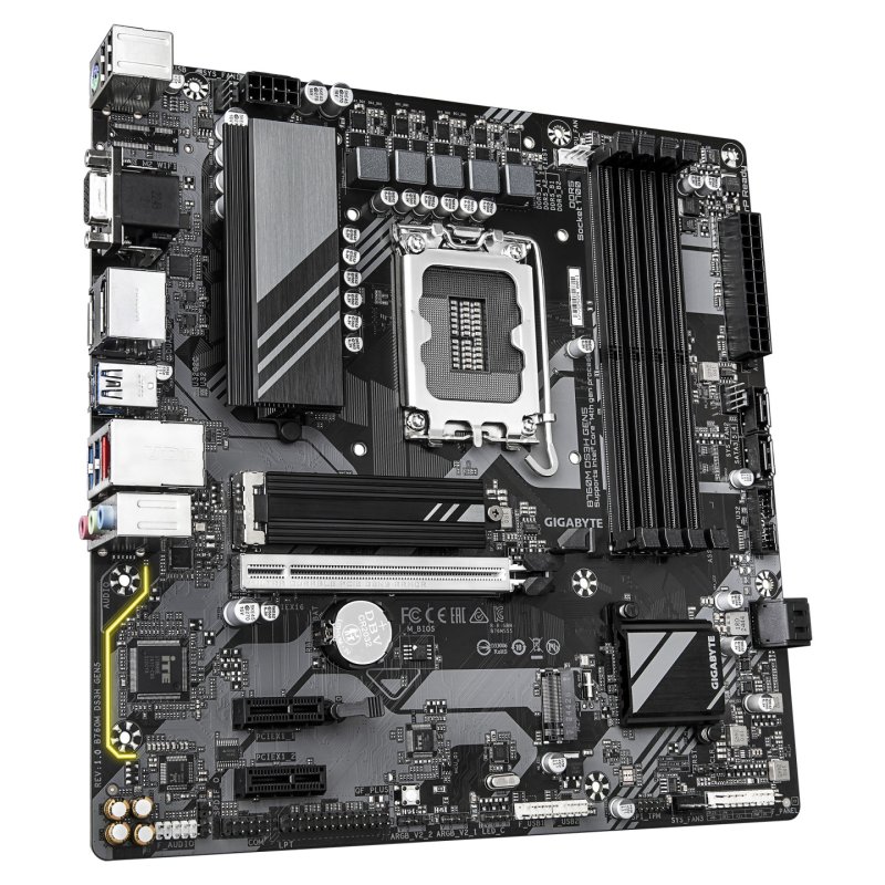 GIGABYTE B760M DS3H GEN5 Motherboard - Supports Intel Core 14th Gen CPUs, 6 2 1 Phases Digital VRM, up to 5600MHz DDR5,