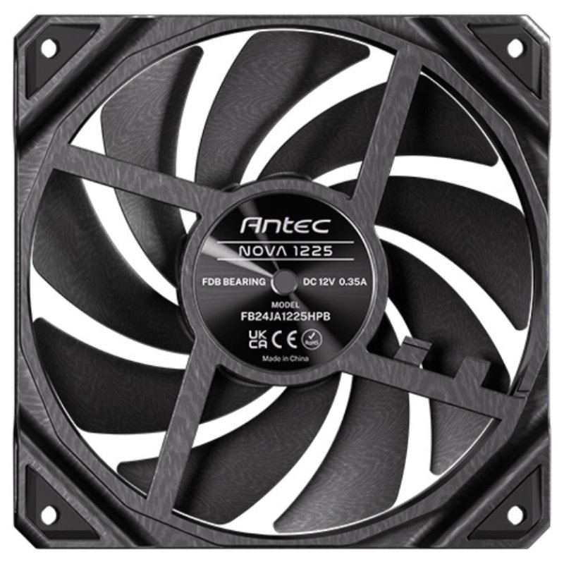 Lot de 3 Ventilateurs de boitier Antec Nova - 12cm (Noir)