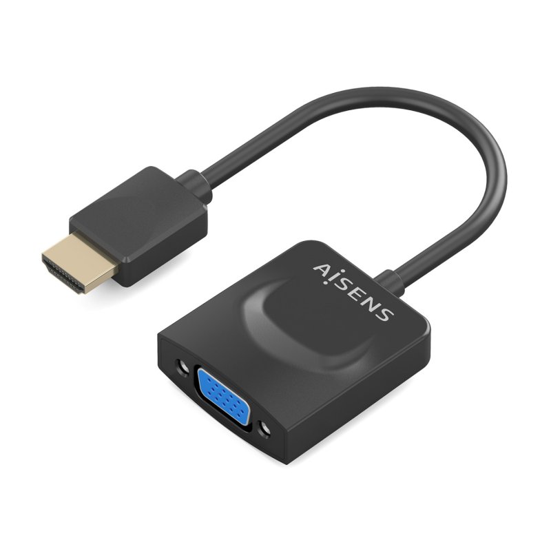 AISENS A122-0947 câble vidéo et adaptateur 0,15 m HDMI Type A (Standard) VGA (D-Sub) Noir