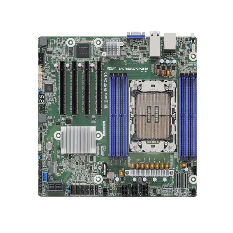 Asrock SPC741D8UD-2T/X550 carte mère Intel C741 LGA 4677 (Socket E) micro ATX