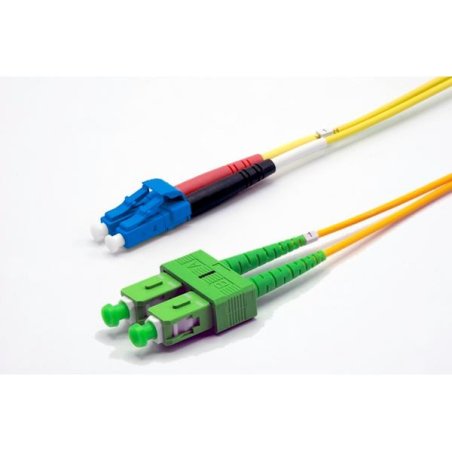 1m SC-APC/LC-UPC G652D OS2 2.0mm LS0H yellow zip cord