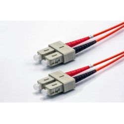1m SCPC/SCPC 62.5/125 OM1 2.0mm LS0H orange zip cord