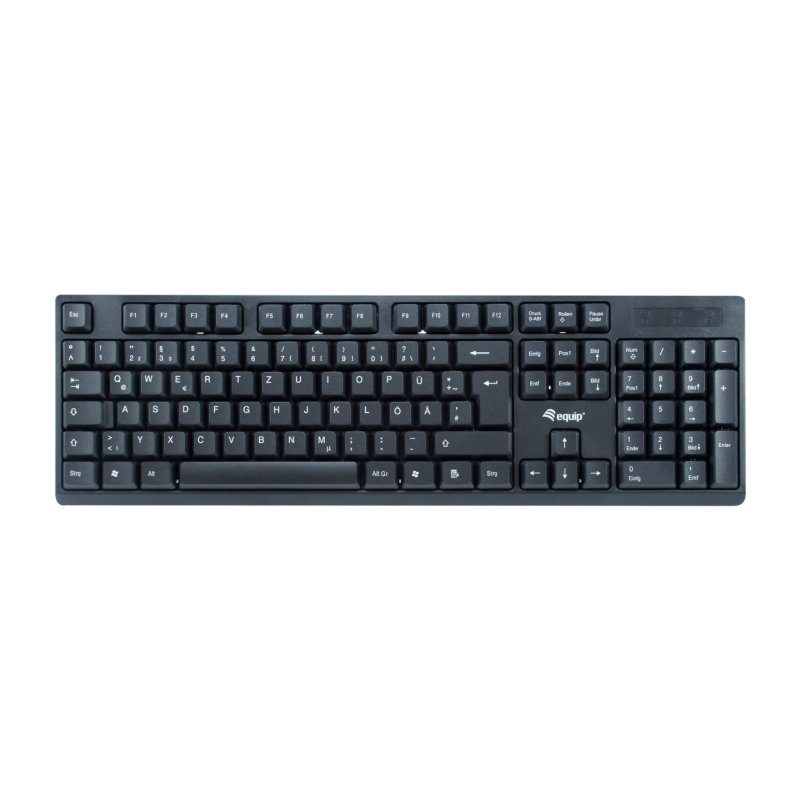 Equip Wireless Tastatur Maus. Layout deutsch schwarz