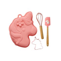 Rice - Baking Set Unicorn Love - Pink - Set of 4