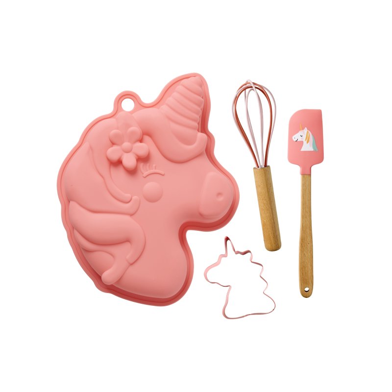 Rice - Baking Set Unicorn Love - Pink - Set of 4