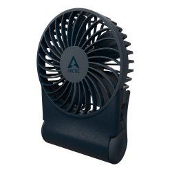 Arctic Summair 2Go Powerful Handheld Fan, Up to 77 Hours of Battery, Ergonomic Handle with Fold-Out Stand, Deep Blue