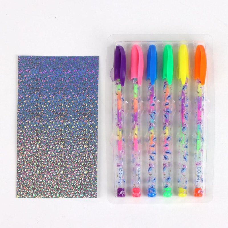 STITCH - Pack de 6 Stylos Gel Multi-color