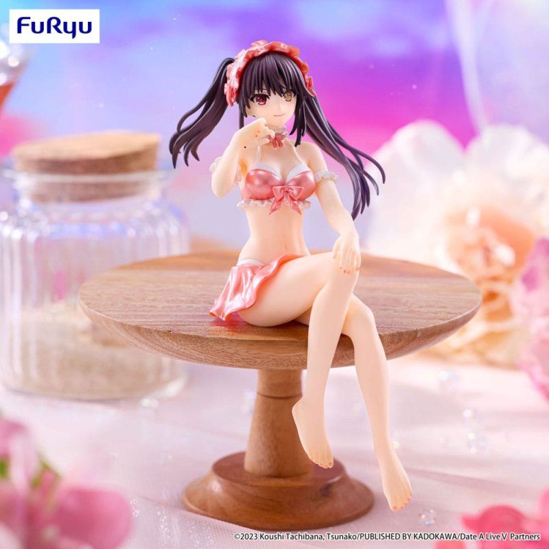 Date A Live V statuette PVC Noodle Stopper Kurumi Tokisaki Swimsuit Pastel Red Color Ver. 15 cm