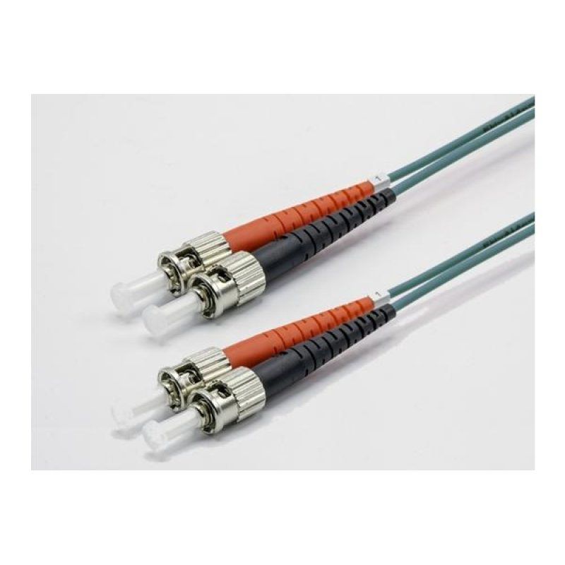 5m ST-UPC/ST-UPC 50/125 OM3 2.0mm LS0H aqua zip cord