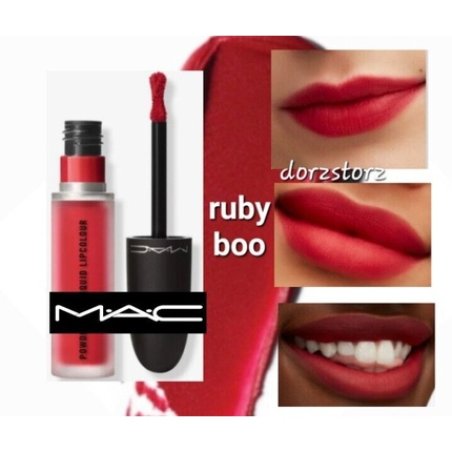 MAC Powder Kiss Liquid Lipcolour Matte Ruby Boo 0.17oz - New in Box