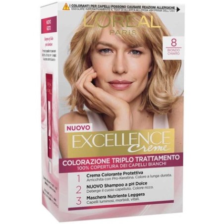 L'Oreal Excellence 8 Light Blonde C6x20