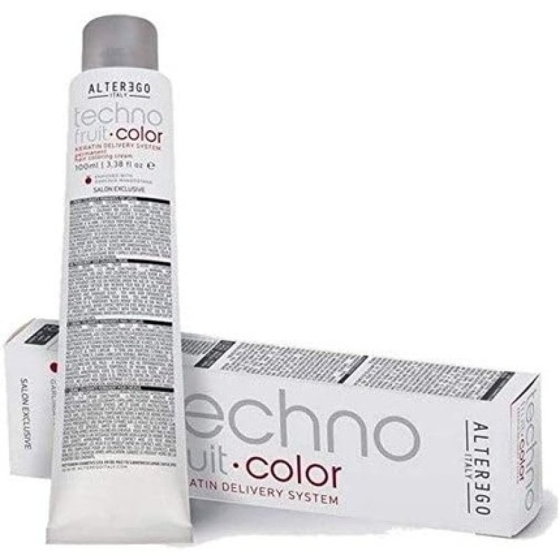 Alterego Techno Fruit Color 4/7 Keratin System PPD Free 100ml Brown Professional Color Permanent