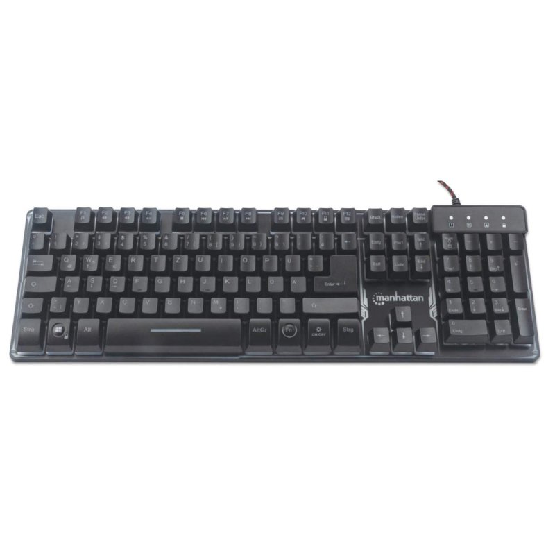 Manhattan 178457 clavier Gaming USB QWERTY Espagnole Noir