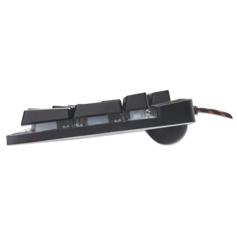 MANHATTAN USB-Gaming-Tastatur mit LEDs und Metallunterseite