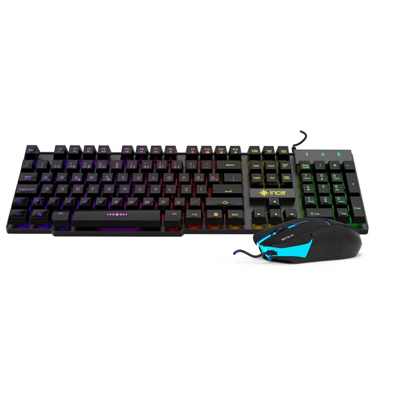 Inca IKG-448 clavier Souris incluse Gaming USB Noir