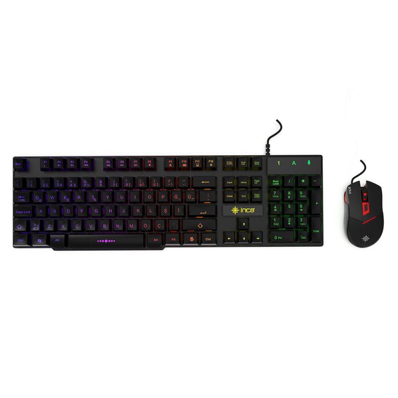 Inca IKG-448 clavier Souris incluse Gaming USB Noir