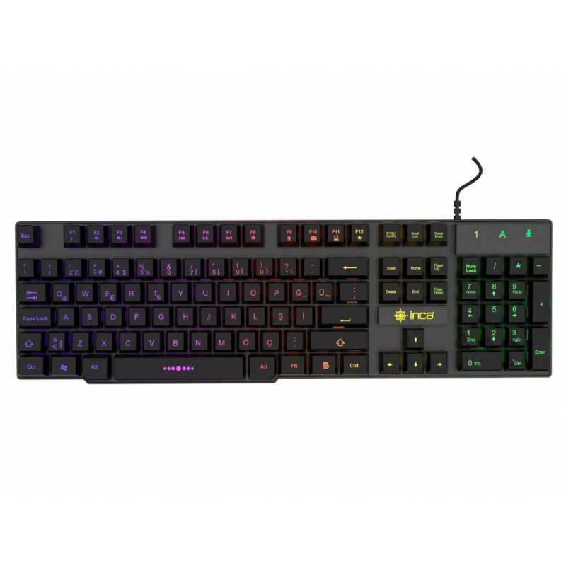 Inca IKG-446 clavier Gaming USB QWERTZ Allemand Noir