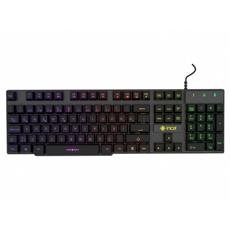 Inca IKG-446 keyboard Gaming USB QWERTZ German Black
