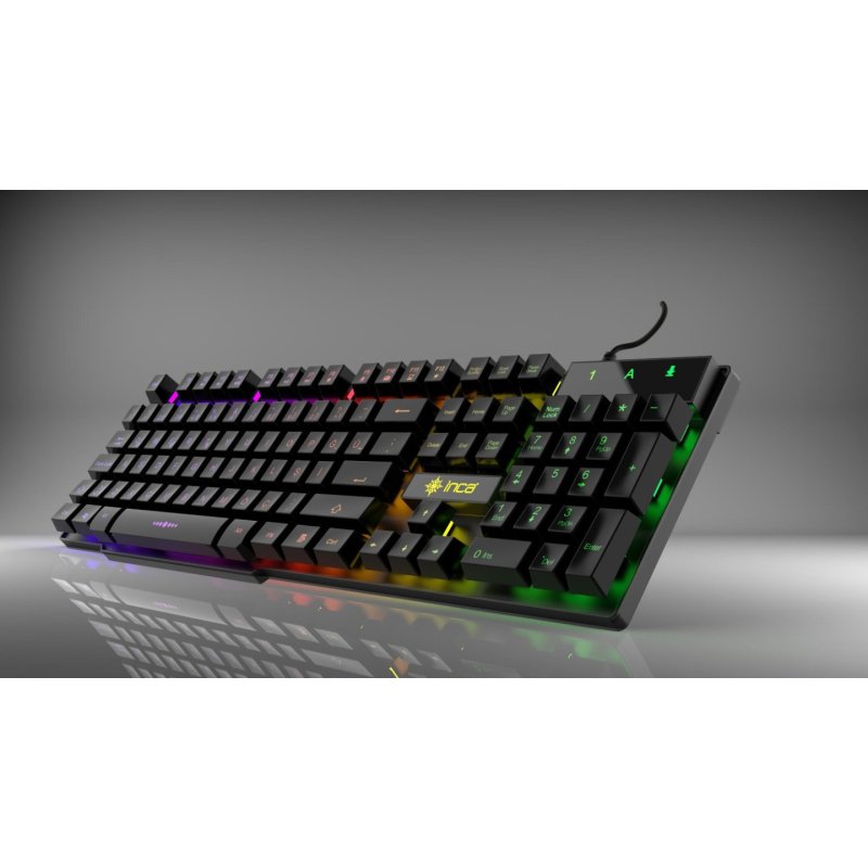 Inca IKG-446 clavier Gaming USB QWERTZ Allemand Noir