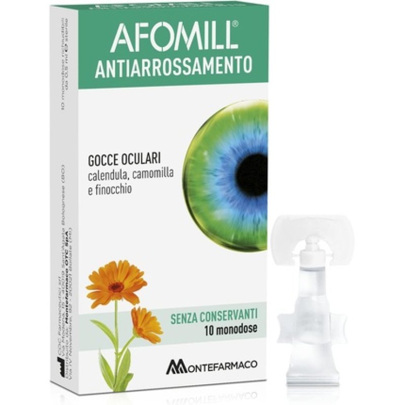 Montefarmaco Afomill Anti-Redness Eye Drops 10 Vials