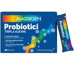 Marco Viti Farmaceutici Massigen Probiotics 12 Stickpacks 1g - Pack of 12