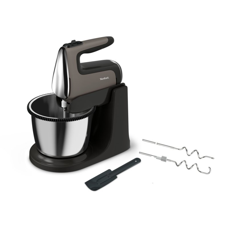 Tefal Powermix Silence HT654E Stand mixer 600 W Black Grey