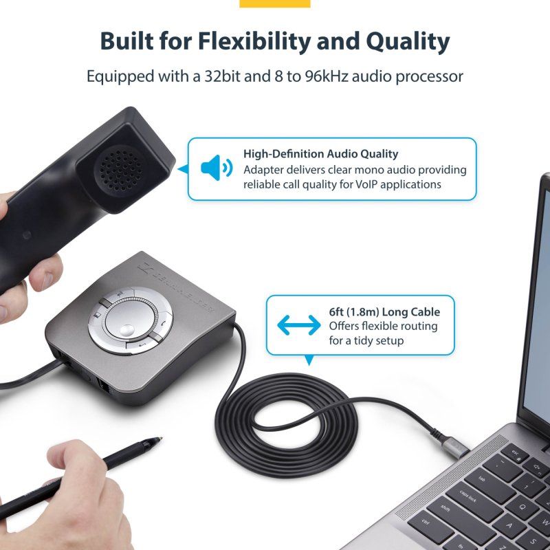 StarTech.com UR9-HEADSET-ADAPTER cable gender changer USB-C RJ-9 Black