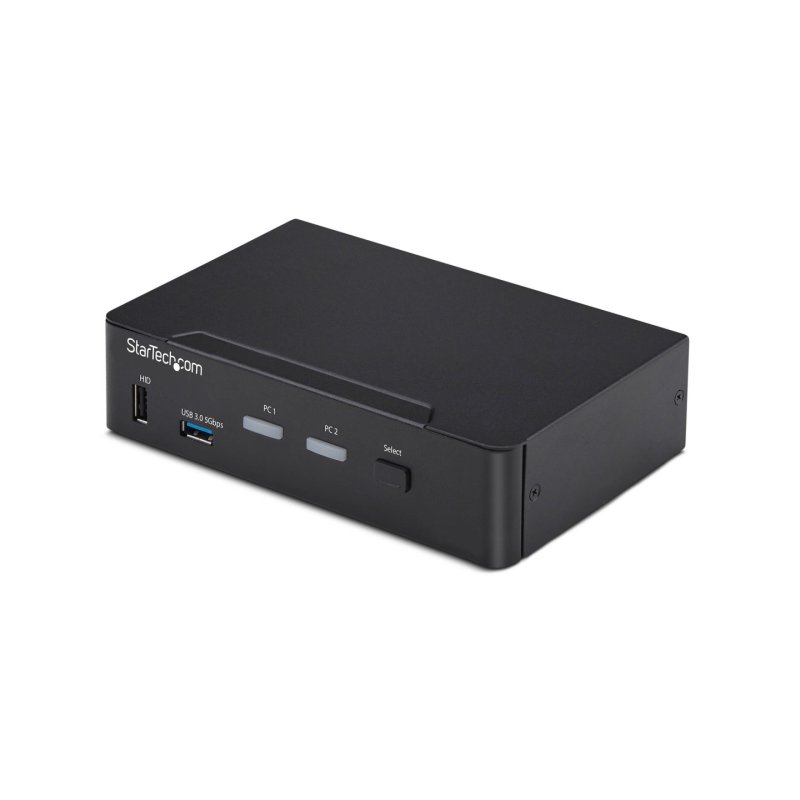 StarTech.com Switch KVM DisplayPort 2 Ports, 4K 60 Hz, DP 1.2, Gestion EDID, Hub USB 3.0 2 Ports, 4 Ports USB HID,