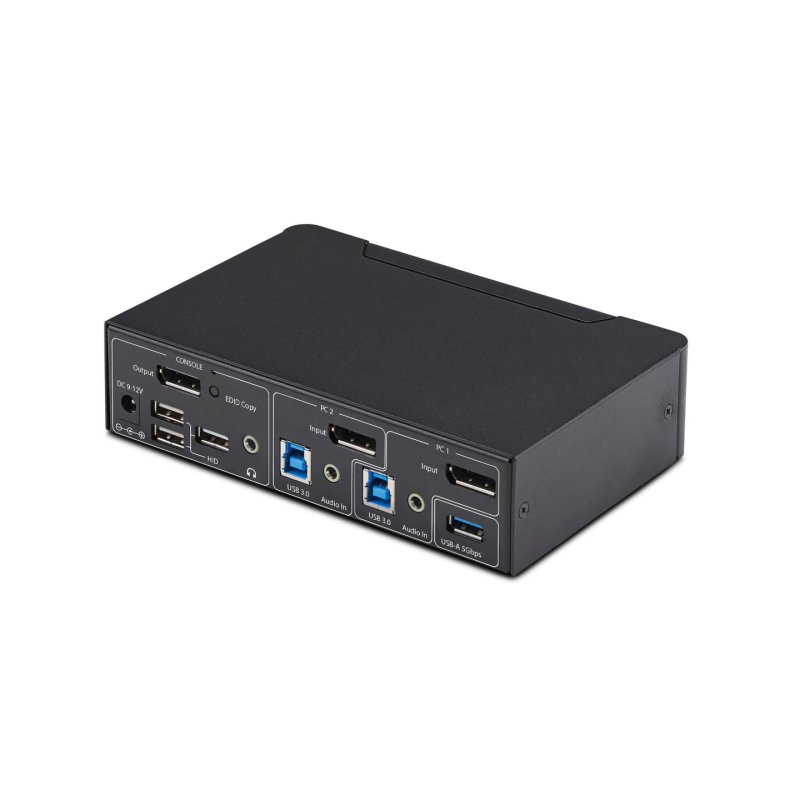 SWITCH KVM DISPLAYPORT 2 PORTS 4K 60HZ HUB USB 3.0 2 PORTS