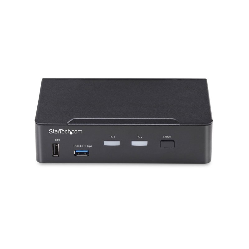 StarTech.com Switch KVM DisplayPort 2 Ports, 4K 60 Hz, DP 1.2, Gestion EDID, Hub USB 3.0 2 Ports, 4 Ports USB HID,