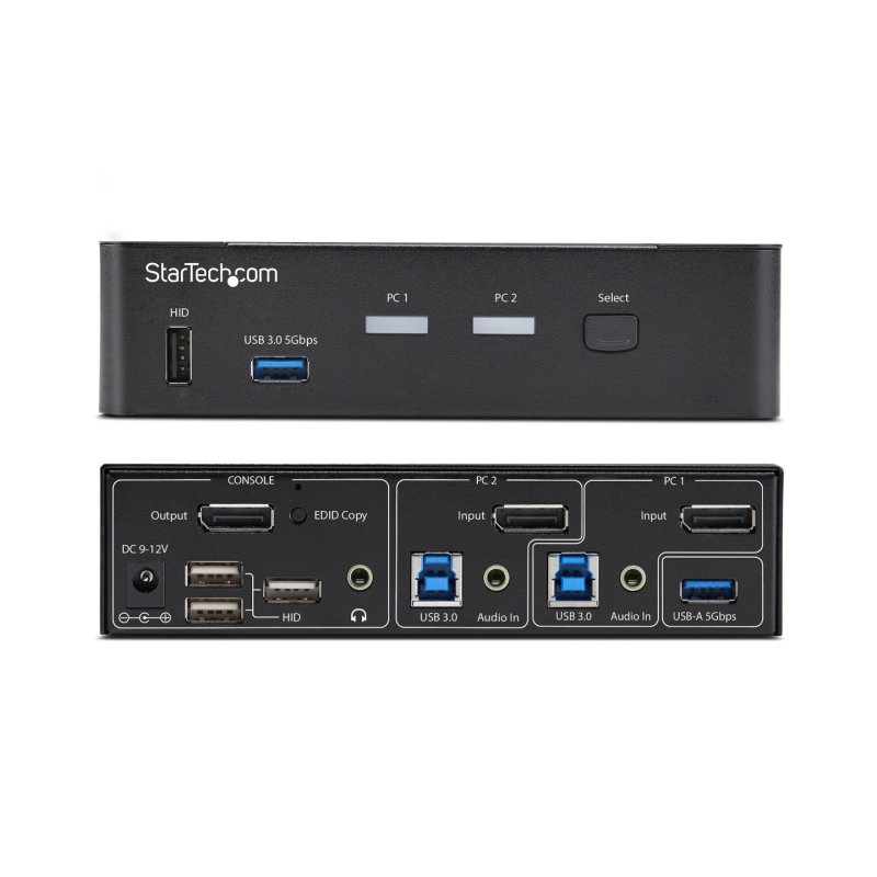 SWITCH KVM DISPLAYPORT 2 PORTS 4K 60HZ HUB USB 3.0 2 PORTS
