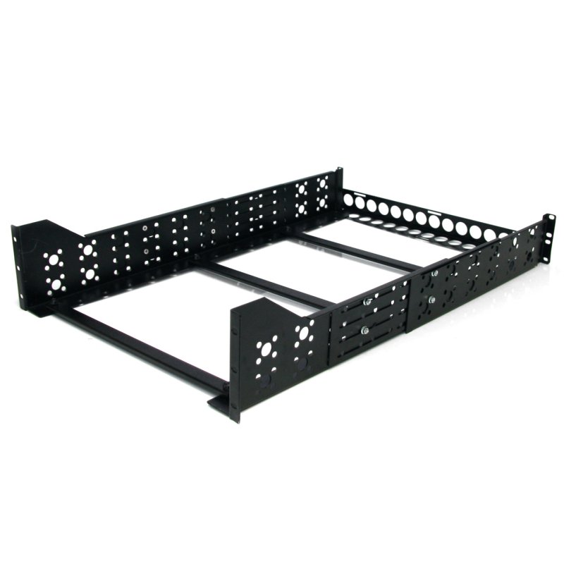 RAILS FIXES 3U 19IN POUR RACK SERVEUR - PROFONDEUR REGLABLE