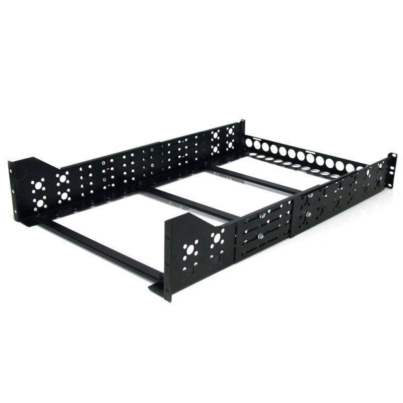 RAILS FIXES 3U 19IN POUR RACK SERVEUR - PROFONDEUR REGLABLE