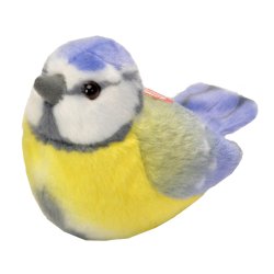 Wild Republic - Plush Toy Bird With Sound 18 cm Blue Tit (808018)