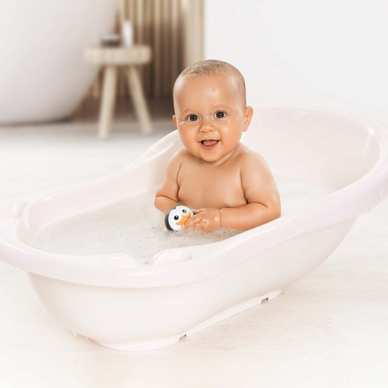 Reer - Bath Thermometer Pingu - Black, White, and Orange - 17 x 4.6 x 9.7 cm