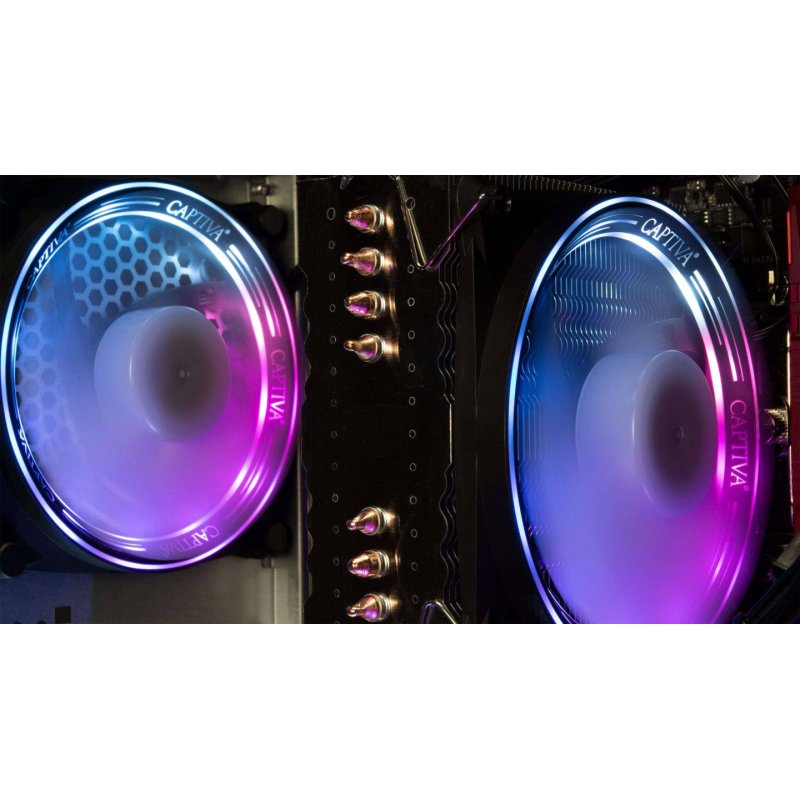 CAPTIVA 92707 PC/poste de travail AMD Ryzen™ 5 16 Go DDR4-SDRAM 500 Go SSD NVIDIA GeForce RTX 5060 Noir