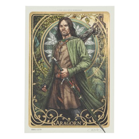 Le Seigneur des Anneaux impression Art Print Aragorn Art Card 14 x 21 cm Limited Edition