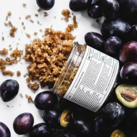 Ministerstwo Nourishing Sugar Body Scrub Plum Scented Natural Exfoliating 300g