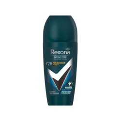 Rexona Men Nonstop Protection Deo Roll-On Invisible Ice Fresh Antiperspirant with 72 Hours Sweat and Body Odor