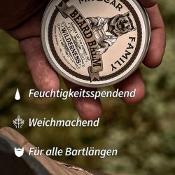 Mr Bear Family Beard Balm Men Wilderness Nourishing Beard Balm Beard Wax with Shea Butter Jojoba Oil and Beeswax Beard