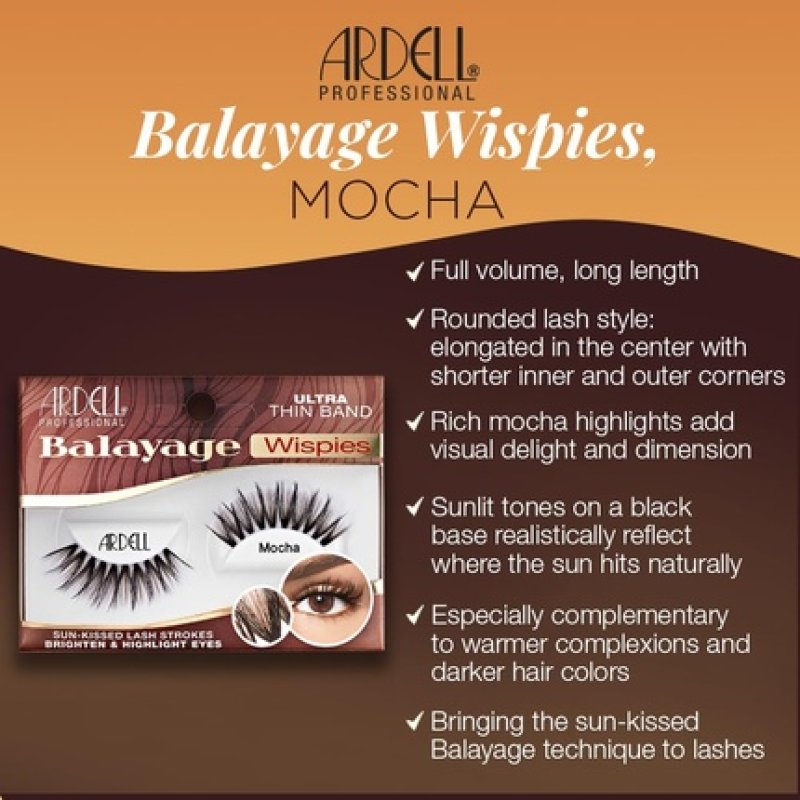Ardell Balayage Wispies False Eyelashes Mocha Natural Wispy Lashes