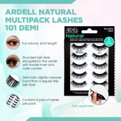 ARDELL Natural 101 Black Eye Lashes - Pack of 5