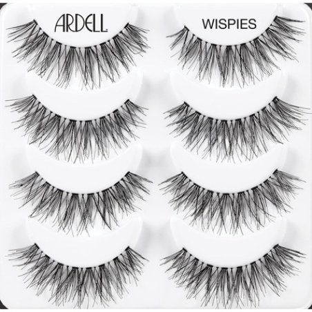 ARDELL False Eyelashes Wispies Black Medium Volume Medium Length Feathery Full Bold Voluminous Invisiband Eyelashes