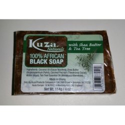 100% African Black Soap with Shea Butter and Tea Tree Oil